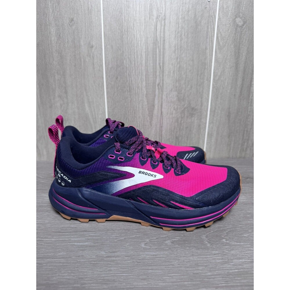 Brooks Cascadia 16 Women's Trail Running Shoes Pink Navy Blue Purple Size 8.5 - Picture 3 of 9